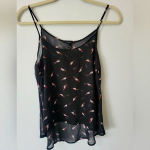 FREE with $20 Purchase Black and Pink Patterned Women's Top